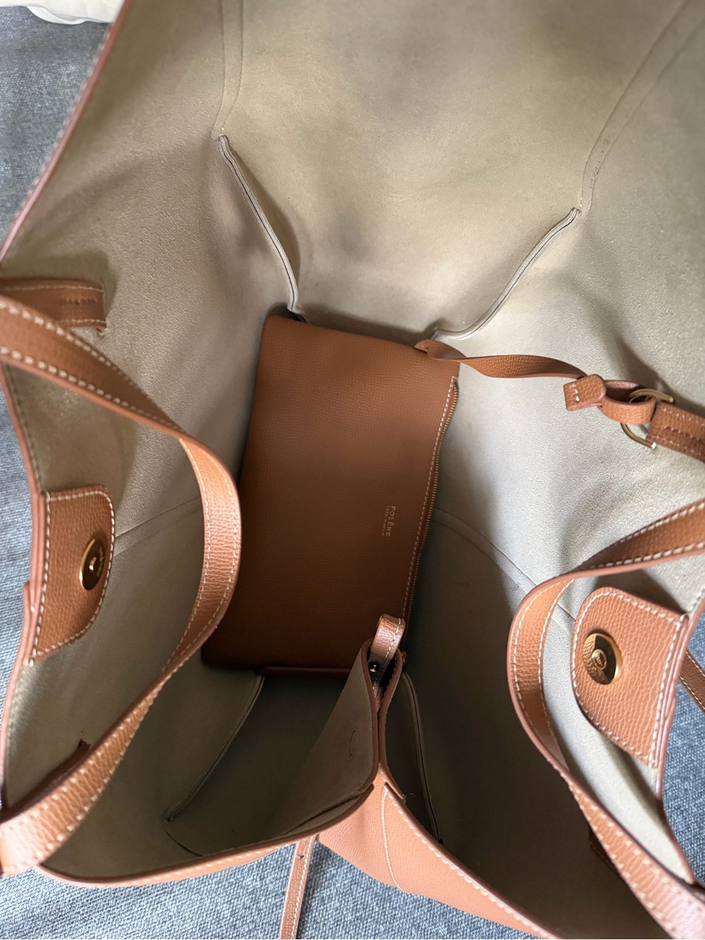 Polene Large Cyme tote Camel - Picture 5 of 8